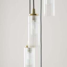 Dorma Henstone Ribbed 5 Light Adjustable Cluster Ceiling Light - thumbnail 3