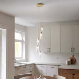 Dorma Henstone Ribbed 5 Light Adjustable Cluster Ceiling Light - thumbnail 1