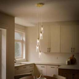 Dorma Henstone Ribbed 5 Light Adjustable Cluster Ceiling Light - thumbnail 2