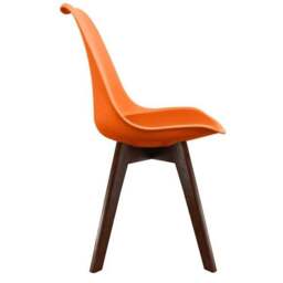 Fusion Living Soho Plastic Dining Chair with Squared Legs - thumbnail 4