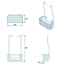 Rust-Free Hook Over Shower Caddy - thumbnail 5