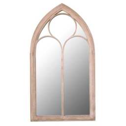 Sassetti Distressed Arched Window Indoor Outdoor Wall Mirror - thumbnail 2