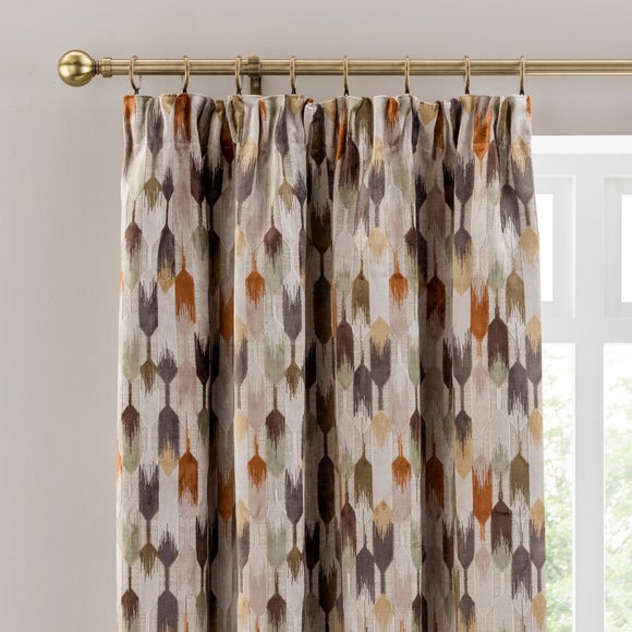 Kelso Cut Velvet Pencil Pleat Curtains - image 1