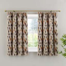 Kelso Cut Velvet Pencil Pleat Curtains - thumbnail 4