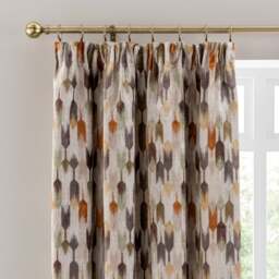 Kelso Cut Velvet Pencil Pleat Curtains