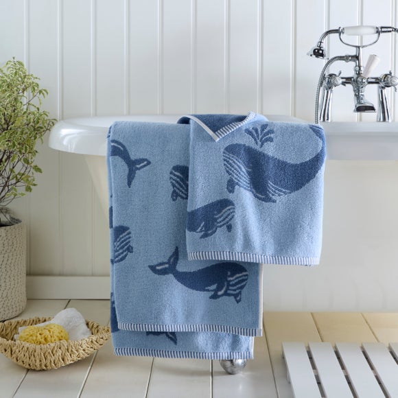 Webster Whale 100% Cotton Towel - image 1