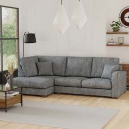 Carson Deep Sit Chunky Chenille Corner Sofa - thumbnail 1