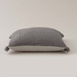 Reversible Muslin Cotton Square Cushion Cover - thumbnail 4