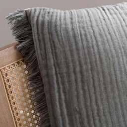 Reversible Muslin Cotton Square Cushion Cover - thumbnail 6