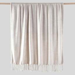 Tassel Throw Blanket 130cm x 170cm - thumbnail 3