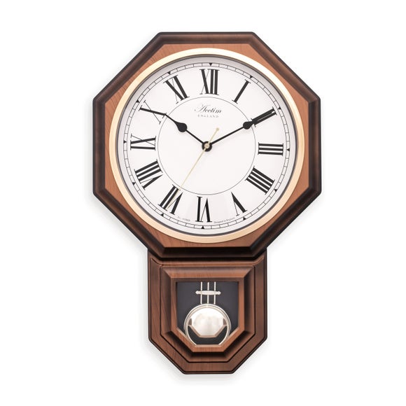 Acctim Woodstock Dark Wood Wooden Wall Clock - image 1