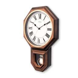 Acctim Woodstock Dark Wood Wooden Wall Clock - thumbnail 3