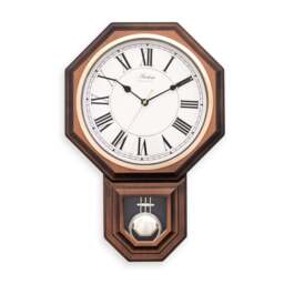 Acctim Woodstock Dark Wood Wooden Wall Clock - thumbnail 1