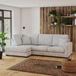 Carson Deep Sit Chunky Chenille Corner Sofa - thumbnail 1