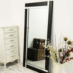 Villa Abstract Rectangle Full Length Leaner Mirror - thumbnail 1