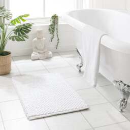 Recycled Polyester and Cotton Pebble Bath Mat - thumbnail 1