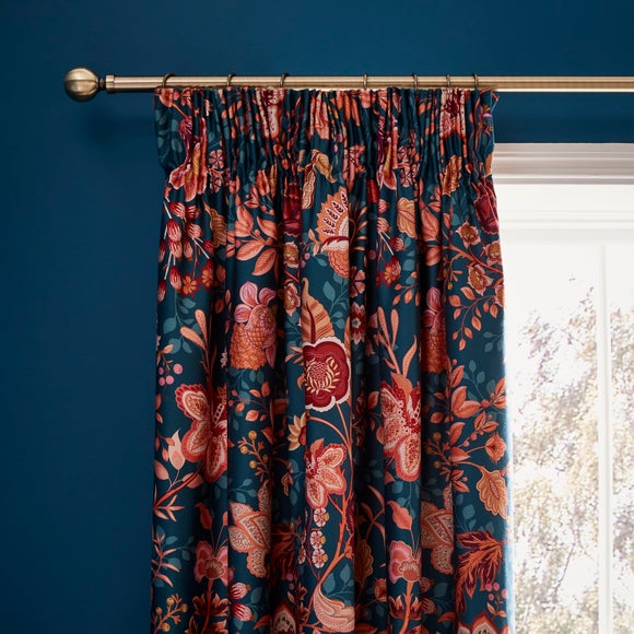 Dorma Tree of Life 100% Cotton Sateen Blackout Pencil Pleat Curtains - image 1