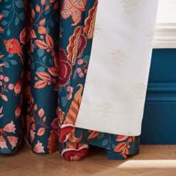 Dorma Tree of Life 100% Cotton Sateen Blackout Pencil Pleat Curtains - thumbnail 4
