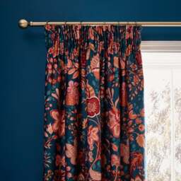 Dorma Tree of Life 100% Cotton Sateen Blackout Pencil Pleat Curtains - thumbnail 1