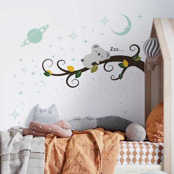 Walplus Sleepy Koala With Glowing Sky Wall Stickers - image 1