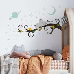 Walplus Sleepy Koala With Glowing Sky Wall Stickers