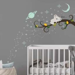 Walplus Sleepy Koala With Glowing Sky Wall Stickers - thumbnail 3