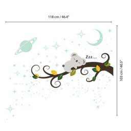 Walplus Sleepy Koala With Glowing Sky Wall Stickers - thumbnail 4