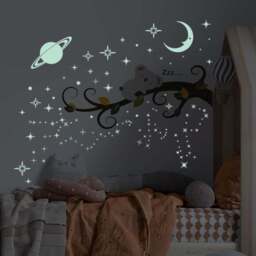 Walplus Sleepy Koala With Glowing Sky Wall Stickers - thumbnail 2