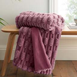 Bianca So Soft Carved Faux Fur Throw Blanket 150cm x 200cm - thumbnail 1