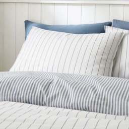 Fairford Ticking Stripe 100% Cotton Duvet Cover & Pillowcase Set - thumbnail 4