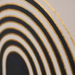 Art Deco Linear Gold Detail Black Framed Print - thumbnail 4