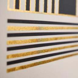 Art Deco Linear Gold Detail Black Framed Print - thumbnail 3