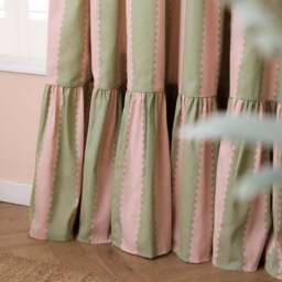 Furn. Birdie Stripe Pencil Pleat Curtains - thumbnail 2