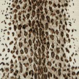 Faux Fur Leopard Print Rug - thumbnail 2