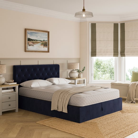 Emberly Velvet Ottoman Bed Frame - image 1