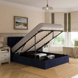 Emberly Velvet Ottoman Bed Frame - thumbnail 3
