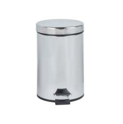 Bathroom Basics 3-Litre Silver Pedal Bin - thumbnail 2
