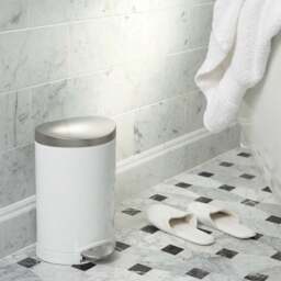 Simplehuman 6L Semi-Round Bathroom Pedal Bin - thumbnail 1