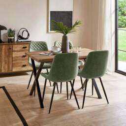 Walden Set of 4 Dining Chairs, Faux Leather - thumbnail 2