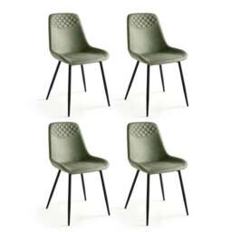 Walden Set of 4 Dining Chairs, Faux Leather - thumbnail 5