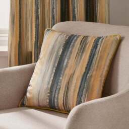 Watercolour Stripe Eyelet Curtains - thumbnail 6