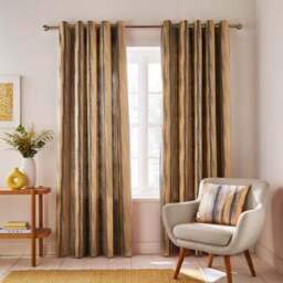 Watercolour Stripe Eyelet Curtains - thumbnail 2