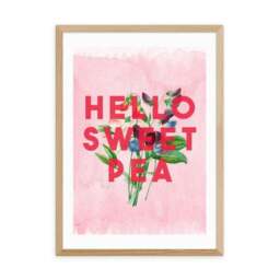 East End Prints Hello Sweet Pea Print by The 13 Prints - thumbnail 2
