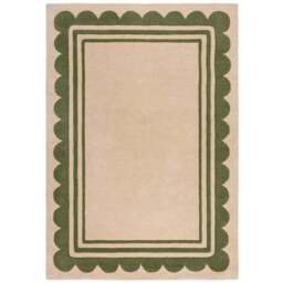 Lois Scallop Border Wool Rug - thumbnail 5