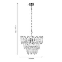 Dusk 6 Light Adjustable Chandelier - thumbnail 6