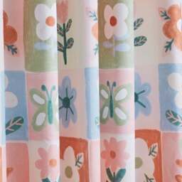 Patchwork Floral Blackout Eyelet Curtains - thumbnail 3