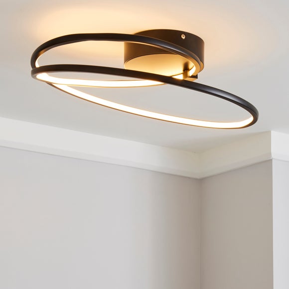 Menton Integrated LED Swirl Flush Ceiling Light - image 1