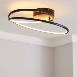Menton Integrated LED Swirl Flush Ceiling Light - thumbnail 1