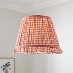 Carys Frilled Gingham Lamp Shade - thumbnail 1
