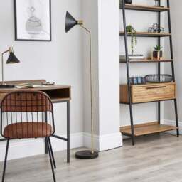 Morgan Industrial Adjustable Reading Floor Lamp - thumbnail 3